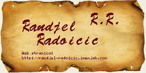 Ranđel Radoičić vizit kartica